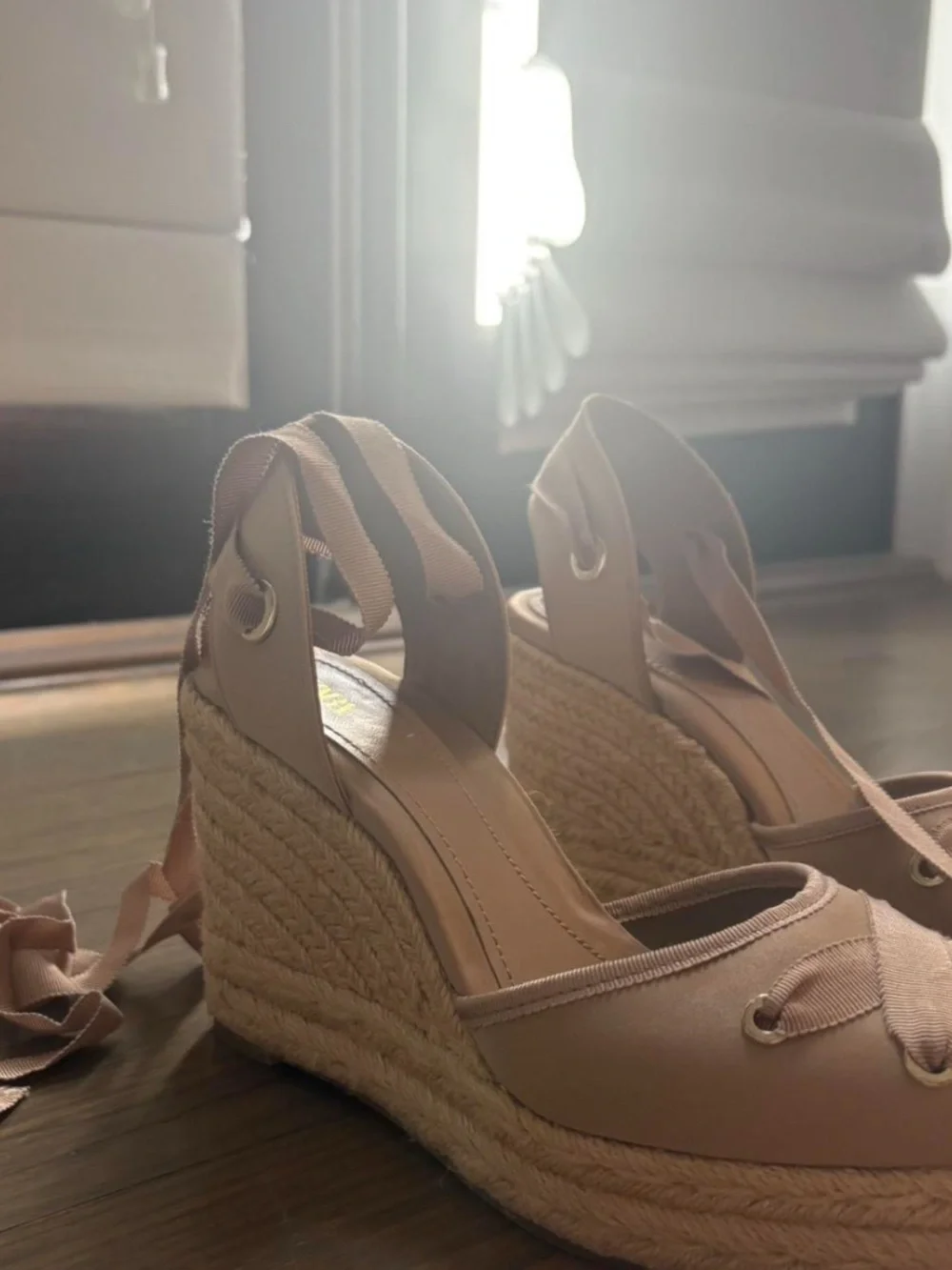 Zara wedges lace up